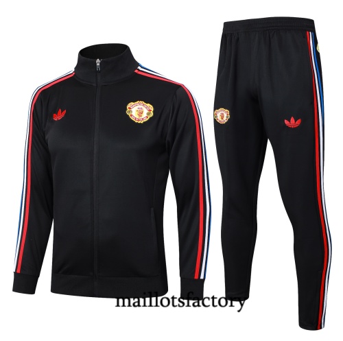 Site Veste Survetement Enfant Manchester United 2024/25 noir