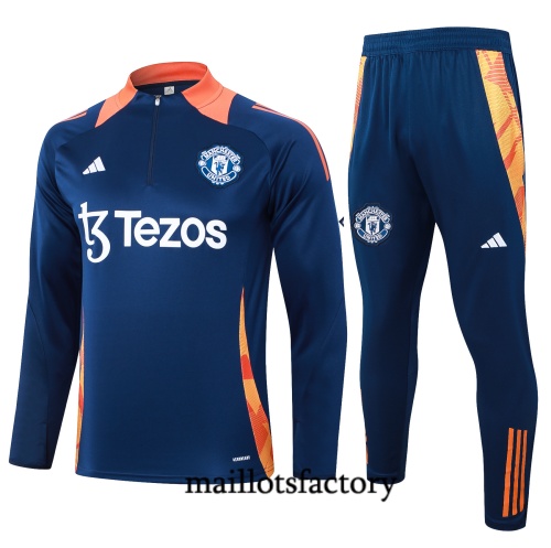 Prix Survetement Enfant Manchester United 2024/25 Bleu marine