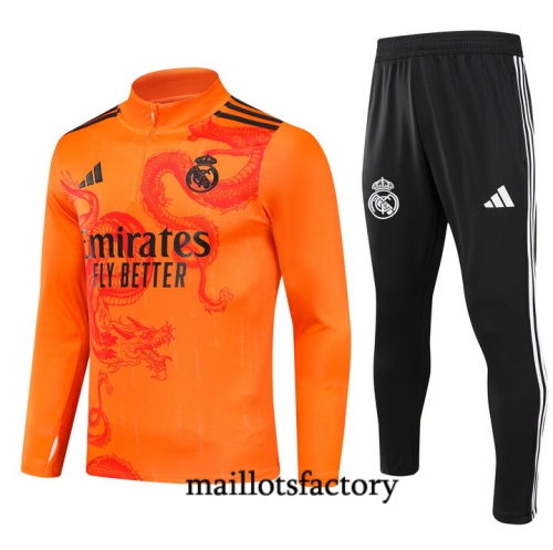 Grossiste Survetement Enfant Real Madrid 2024/25 Orange