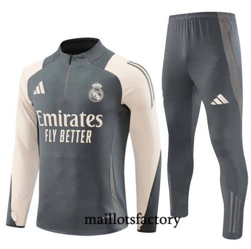 Prix Survetement Enfant Real Madrid 2024/25 gris foncé