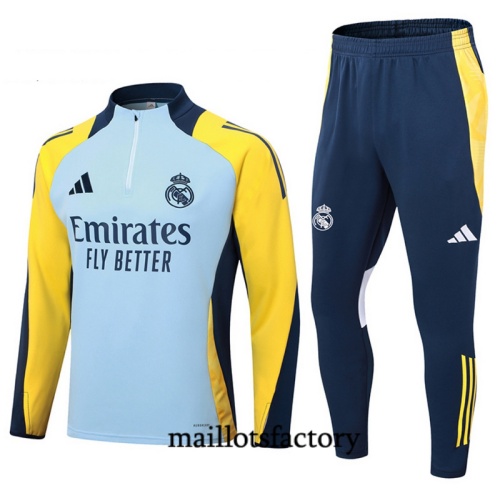 Soldes Survetement Enfant Real Madrid 2024/25 bleu clair