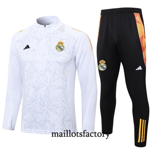 Grossiste Survetement Enfant Real Madrid 2024/25 Blanc