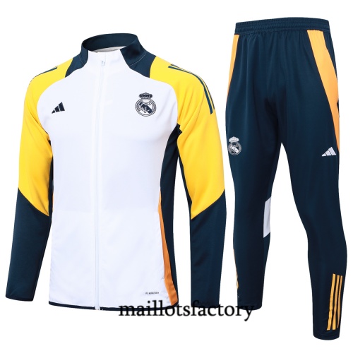 Site Veste Survetement Enfant Real Madrid 2024/25 Blanc