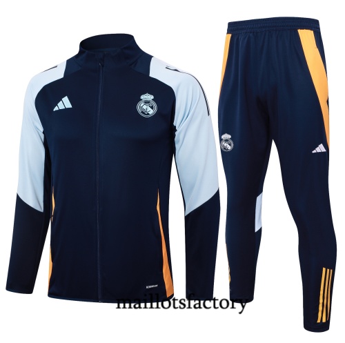 Achetez Veste Survetement Enfant Real Madrid 2024/25 Bleu marine