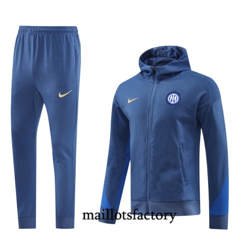 Nouveau Veste Survetement Inter Milan à Capuche 2024/25 Bleu clair