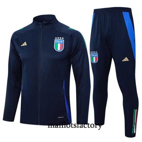 Soldes Veste Survetement Italie 2024/25 Bleu marine