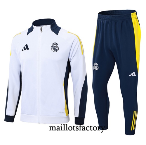 Achetez Veste Survetement Real Madrid 2024/25 Blanc