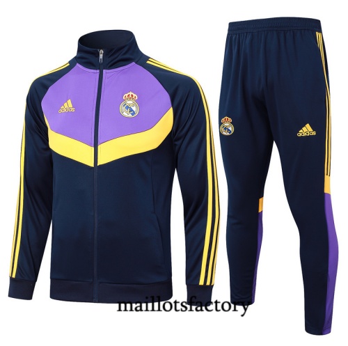 Soldes Veste Survetement Real Madrid 2024/25 Bleu marine