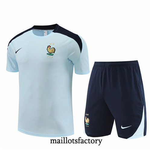 Maillotsfactory 3876 Maillot du France + Shorts 2024/25 bleu clair