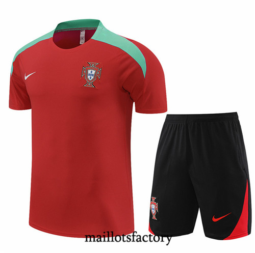 Maillotsfactory 3288 Maillot du Portugal Enfant + Shorts 2024/25 rouge