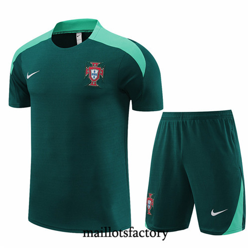 Maillotsfactory 3289 Maillot du Portugal Enfant + Shorts 2024/25 vert