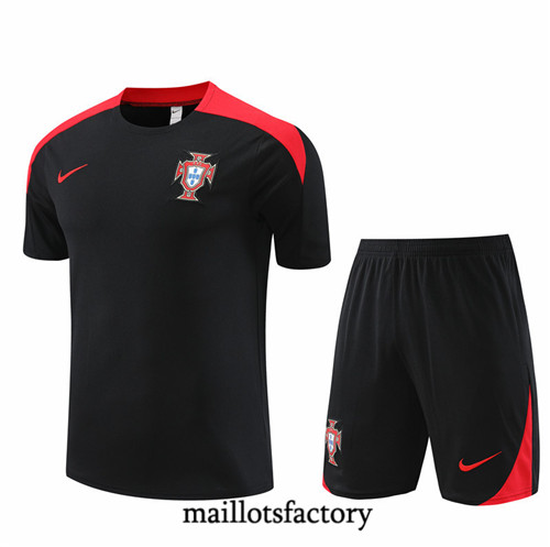 Maillotsfactory 3287 Maillot du Portugal Enfant + Shorts 2024/25 noir