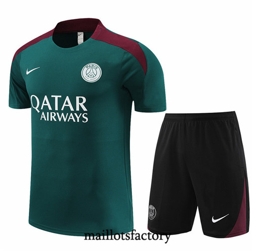 Maillotsfactory 3280 Maillot du Paris PSG Enfant + Shorts 2024/25 vert