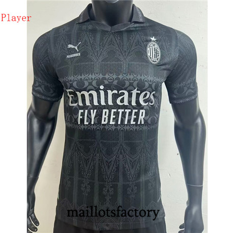 Maillotsfactory 3539 Maillot du Player AC Milan 2024/25 spéciale Noir