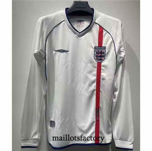 Maillotsfactory 3623 Maillot du Retro Angleterre 2002 Domicile Manche Longue