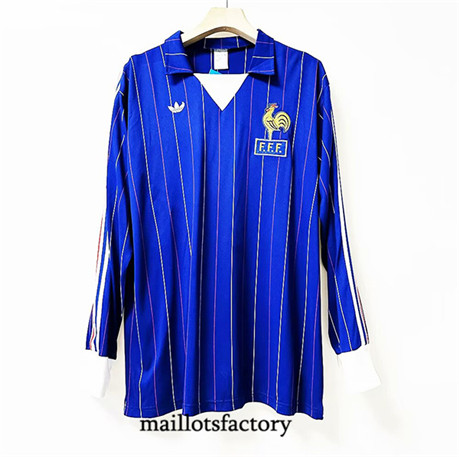 Maillotsfactory 3634 Maillot du Retro France 1980-82 Domicile Manche Longue