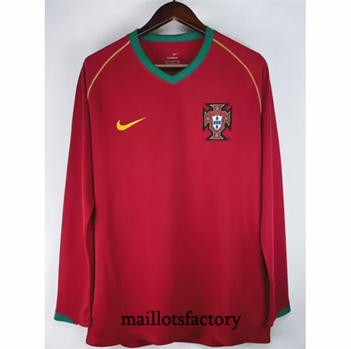 Maillotsfactory 3643 Maillot du Retro Portugal 2006 Domicile Manche Longue