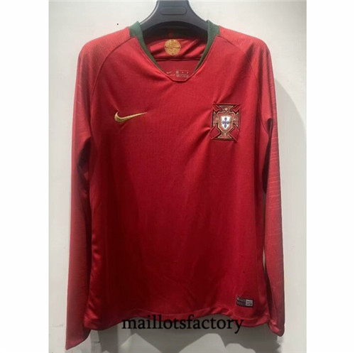 Maillotsfactory 3645 Maillot du Retro Portugal 2018 Domicile Manche Longue