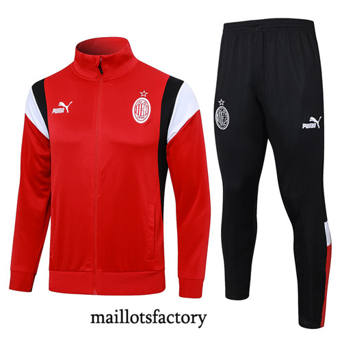 Maillotsfactory 3844 Veste Survetement AC Milan 2024/25 rouge