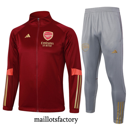 Maillotsfactory 3824 Veste Survetement Arsenal 2024/25 rouge foncé