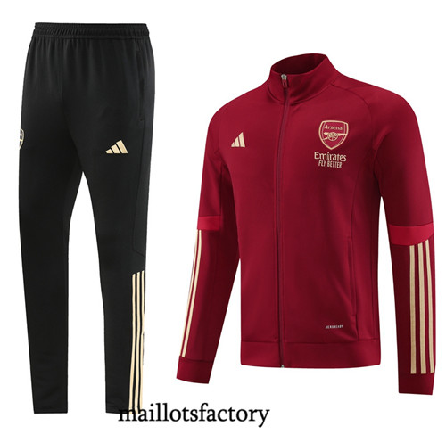 Maillotsfactory 3823 Veste Survetement Arsenal 2024/25 rouge bordeaux