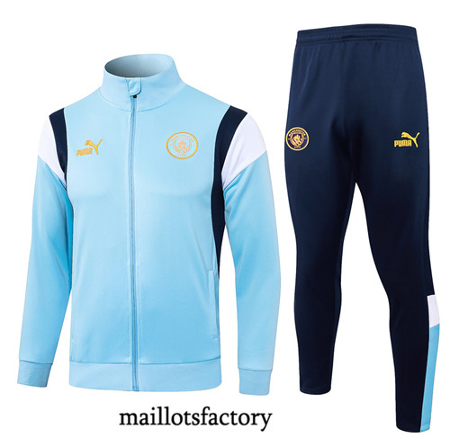 Maillotsfactory 3826 Veste Survetement Manchester City 2024/25 bleu clair