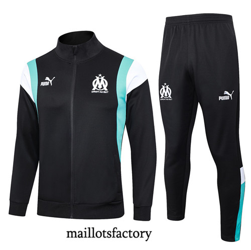 Maillotsfactory 3794 Veste Survetement Marseille 2024/25 noir