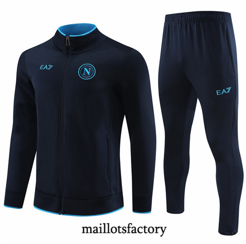 Maillotsfactory 3847 Veste Survetement Naples 2024/25 bleu marine