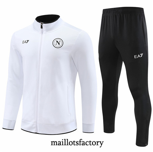 Maillotsfactory 3846 Veste Survetement Naples 2024/25 Blanc