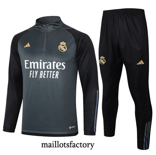 Maillotsfactory 3767 Survetement Real Madrid 2024/25 gris foncé