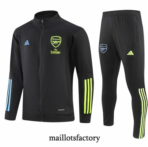 Maillotsfactory 3270 Veste Survetement Enfant Arsenal 2024/25 noir