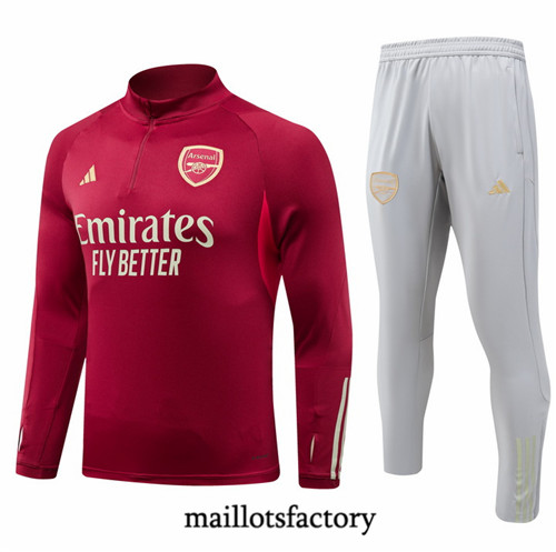 Maillotsfactory 3261 Survetement Enfant Arsenal 2024/25 rouge bordeaux