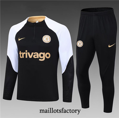 Maillotsfactory 3264 Survetement Enfant Chelsea 2024/25 noir