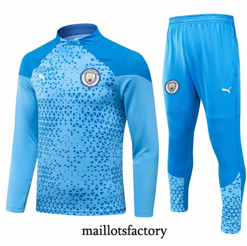 Maillotsfactory 3267 Survetement Enfant Manchester City 2024/25 bleu ciel