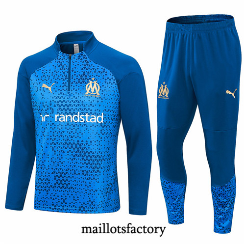 Maillotsfactory 3253 Survetement Enfant Marseille 2024/25 bleu