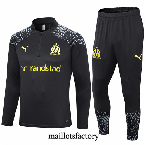 Maillotsfactory 3255 Survetement Enfant Marseille 2024/25 noir