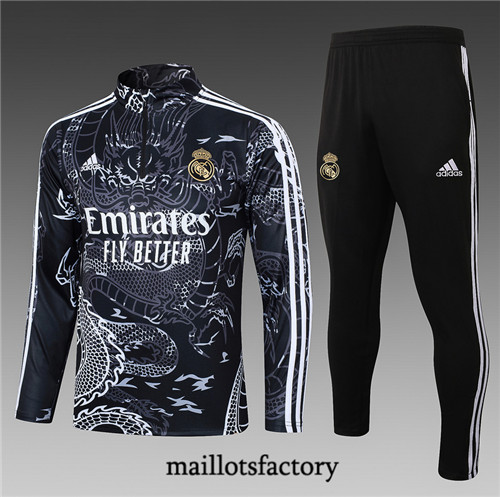 Maillotsfactory 3244 Survetement Enfant Real Madrid 2024/25 noir