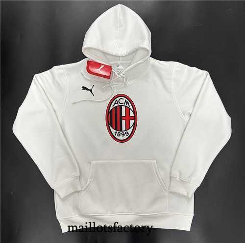 Maillotsfactory 3968 Sweat A Capuche AC Milan 2024/25 Blanc