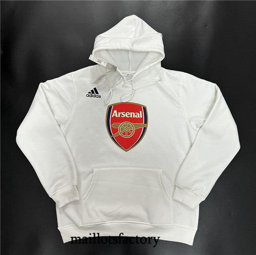 Maillotsfactory 3961 Sweat A Capuche Arsenal 2024/25 Blanc