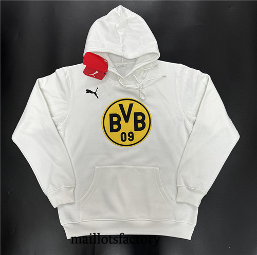 Maillotsfactory 3939 Sweat A Capuche Borussia Dortmund 2024/25 Blanc