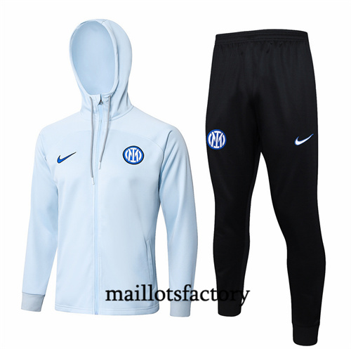 Veste Survetement Inter Milan à Capuche 2024/25 gris clair factory O5017