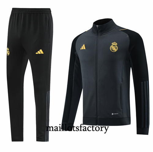 Veste Survetement Real Madrid 2024/25 gris foncé factory O5046