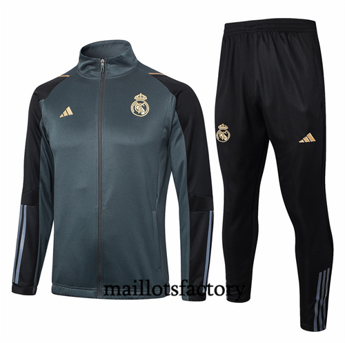 Veste Survetement Real Madrid 2024/25 noir factory O5047