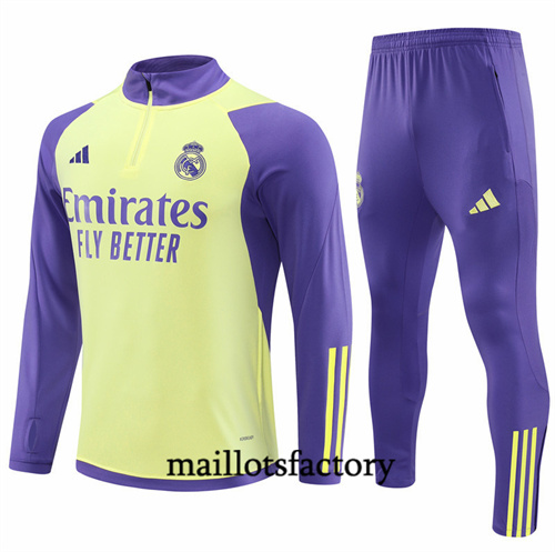 Survetement Real Madrid 2024/25 jaune clair factory O5049