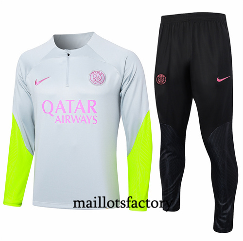 Survetement Paris PSG 2024/25 gris clair factory O5063