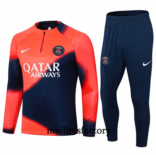 Survetement Paris PSG 2024/25 orange factory O5068