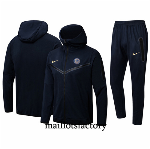 Veste Survetement Paris PSG à Capuche 2024/25 bleu royal factory O5073