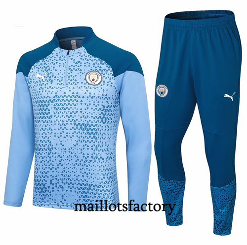 Survetement Enfant Manchester City 2024/25 bleu factory O5167