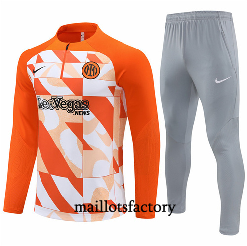 Survetement Enfant Inter Milan 2024/25 couleur orange factory O5178