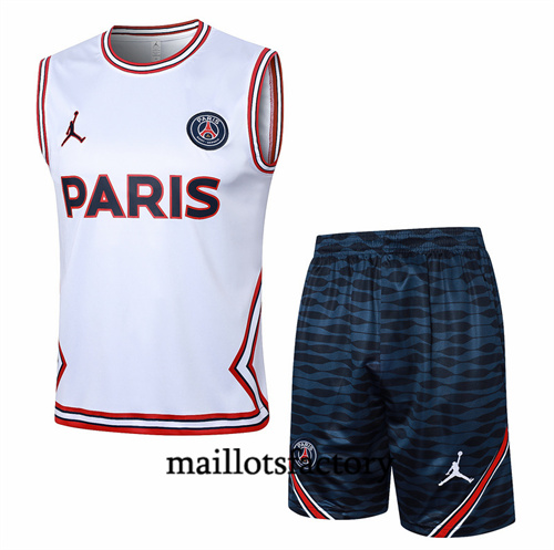 Maillot Entrainement du Paris PSG Debardeur 2024/25 Blanc factory O5210